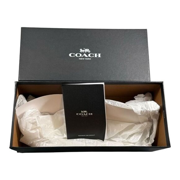 Coach Farrell Women’s Semi Matte Calf Ballet Flats Shoes Stone Size 7 - Picture 10 of 14